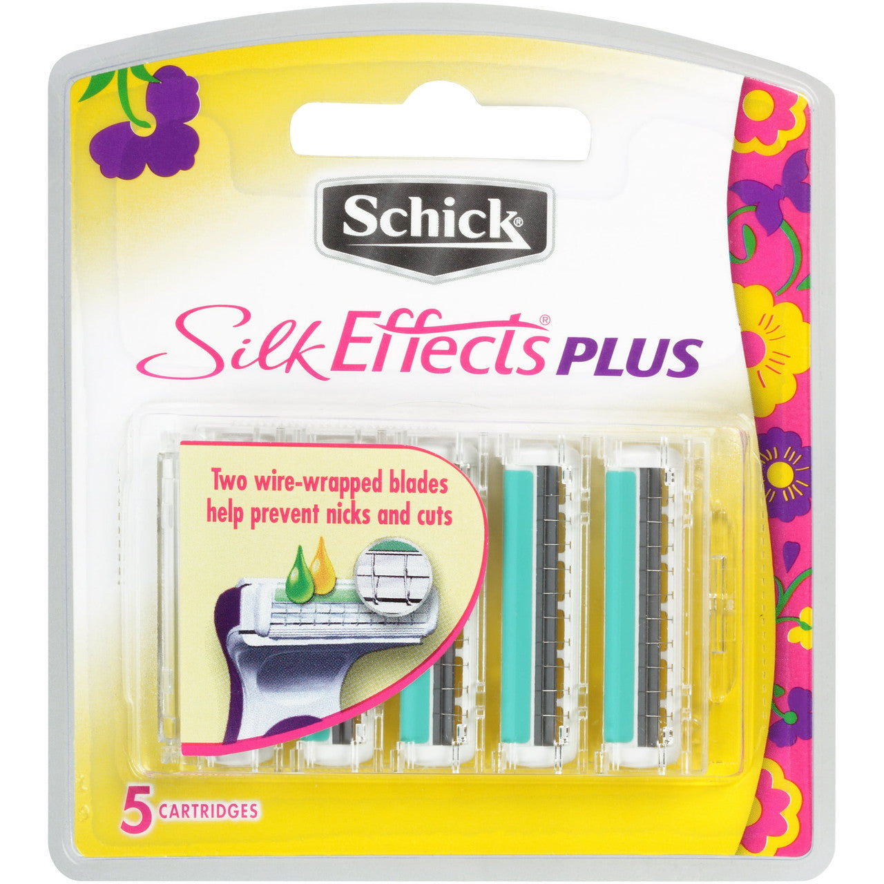 Schick Silk Effects Plus Refill Blades With Aloe - 5 Ea